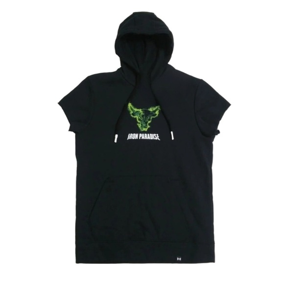 Under Armor Project Rock Hoodie Rival Fleece Iron Paradise Size M - Picture 1 of 12